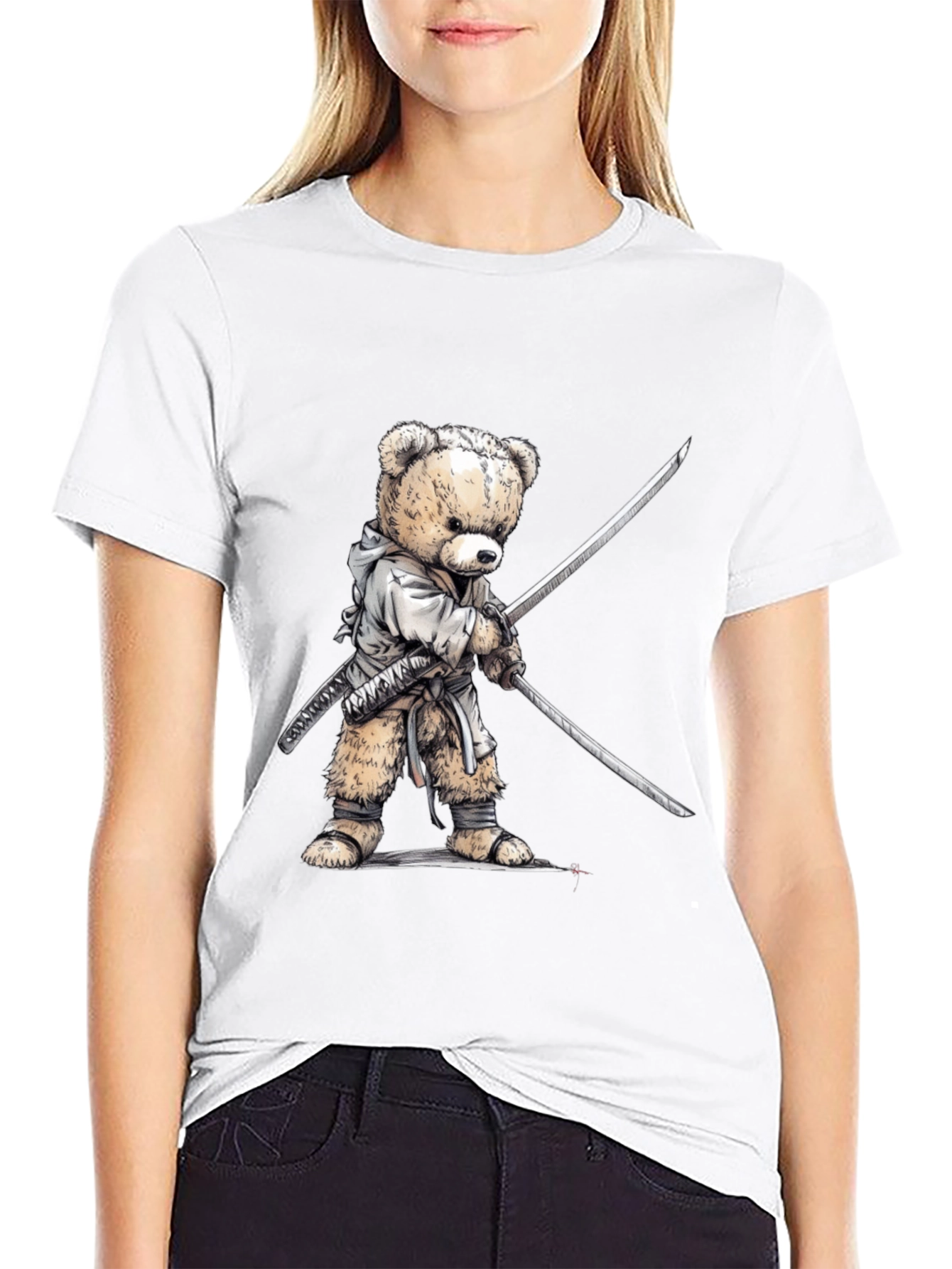 Samurai Bear T-Shirt - Soft Cotton Tee