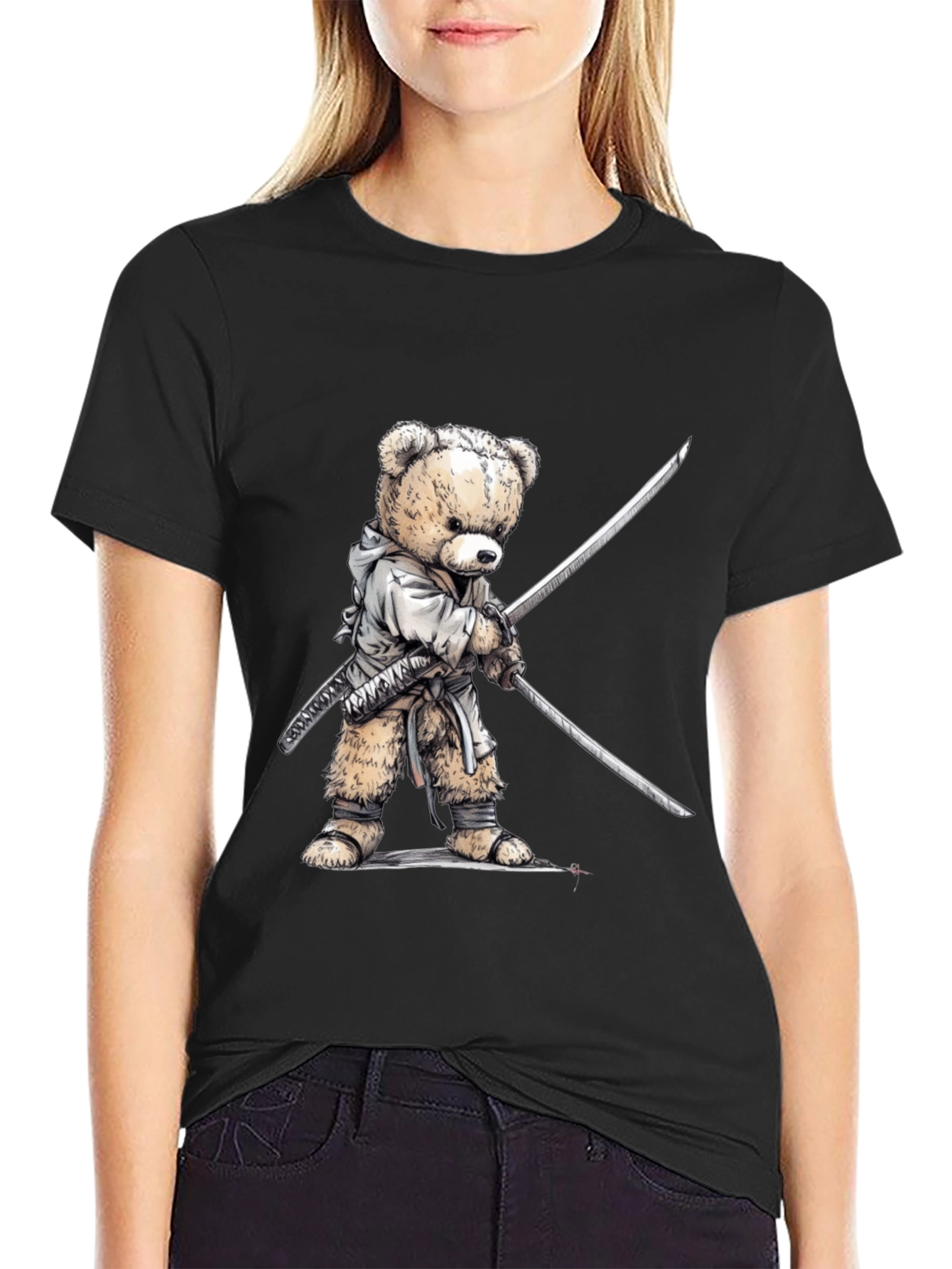 Samurai Bear T-Shirt - Soft Cotton Tee
