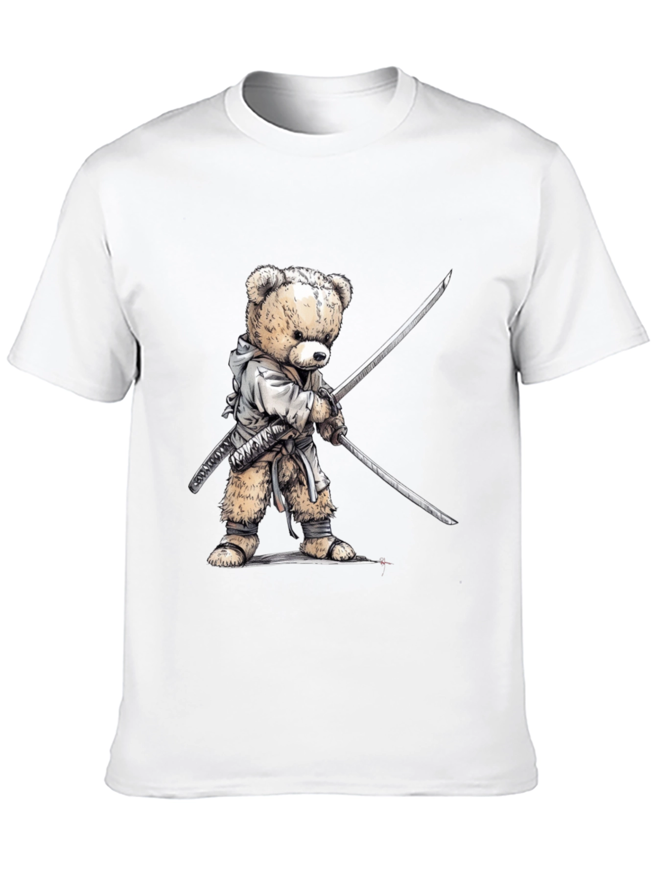 Samurai Bear T-Shirt - Soft Cotton Tee