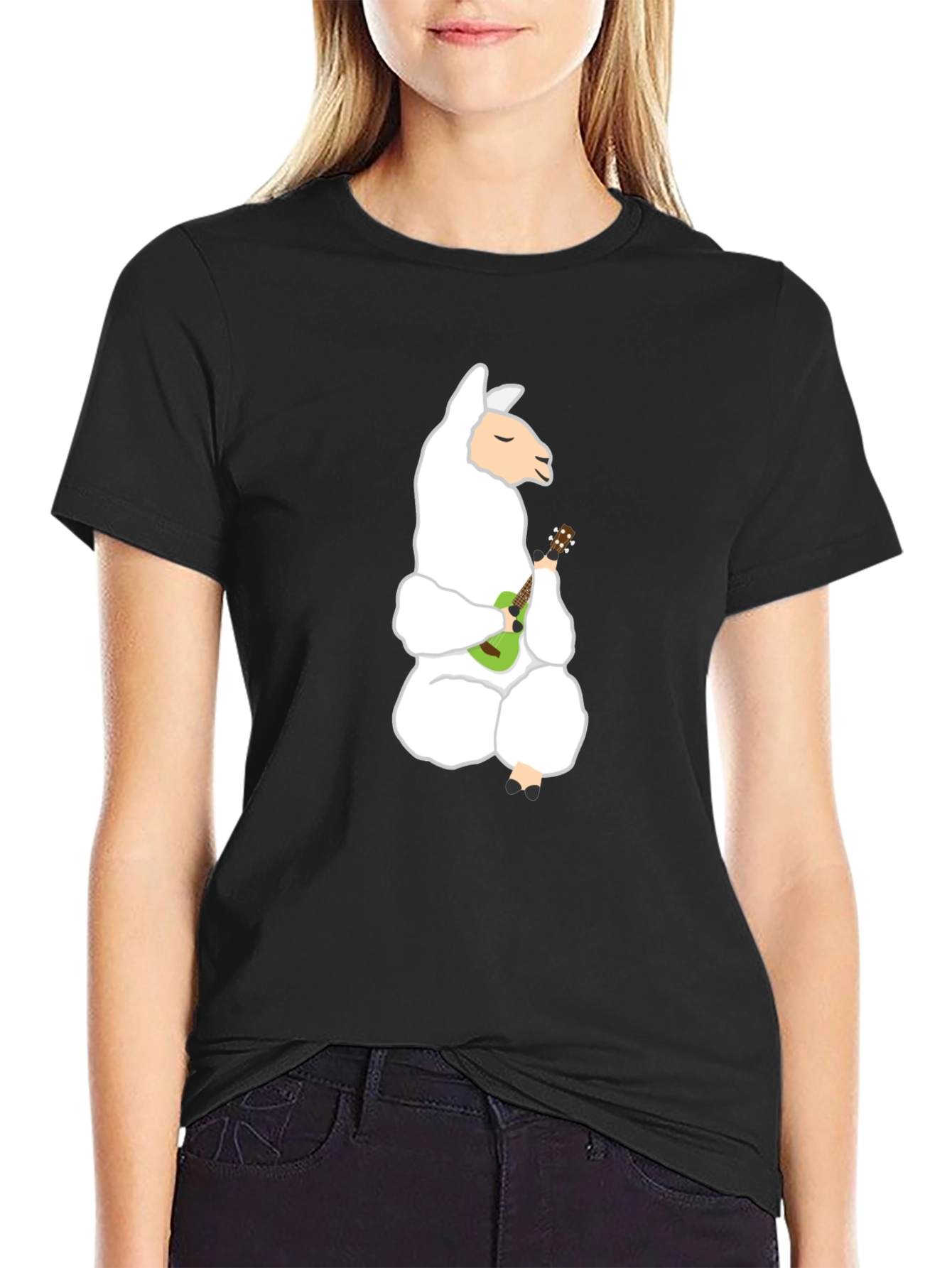 Llama Ukulele T-Shirt - Cute & Quirky Tee