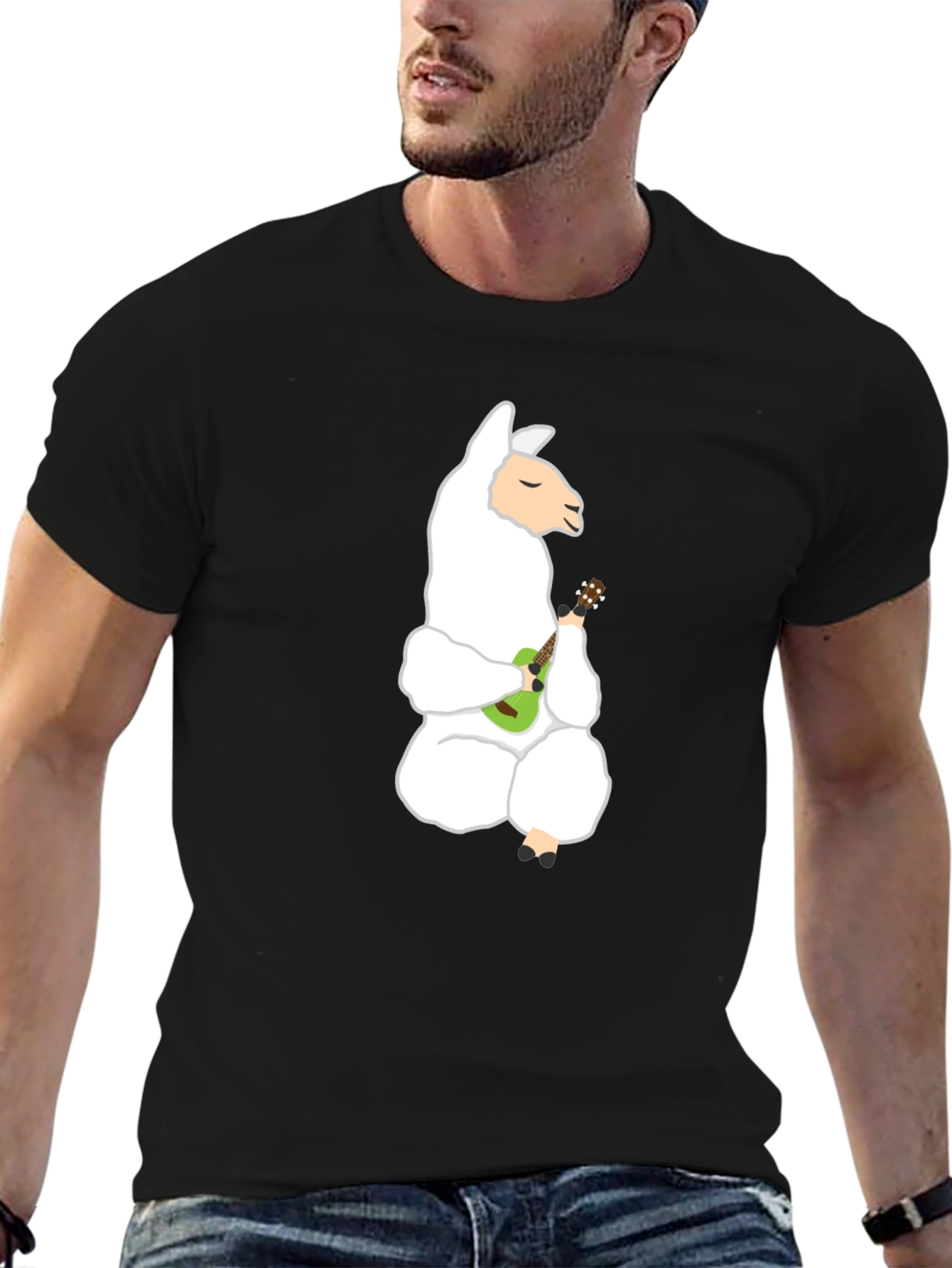 Llama Ukulele T-Shirt - Cute & Quirky Tee
