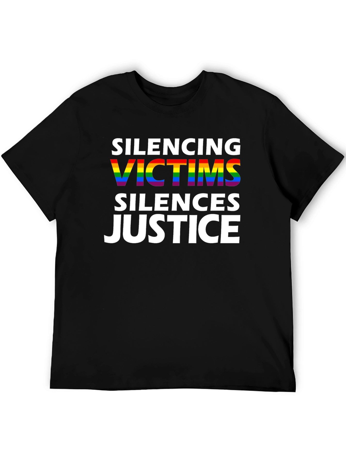 Silencing Victims Silences Justice Pride T-Shirt