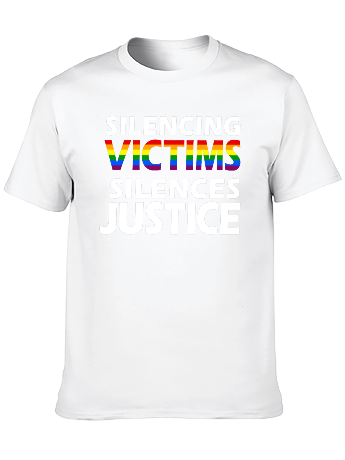 Silencing Victims Silences Justice Pride T-Shirt