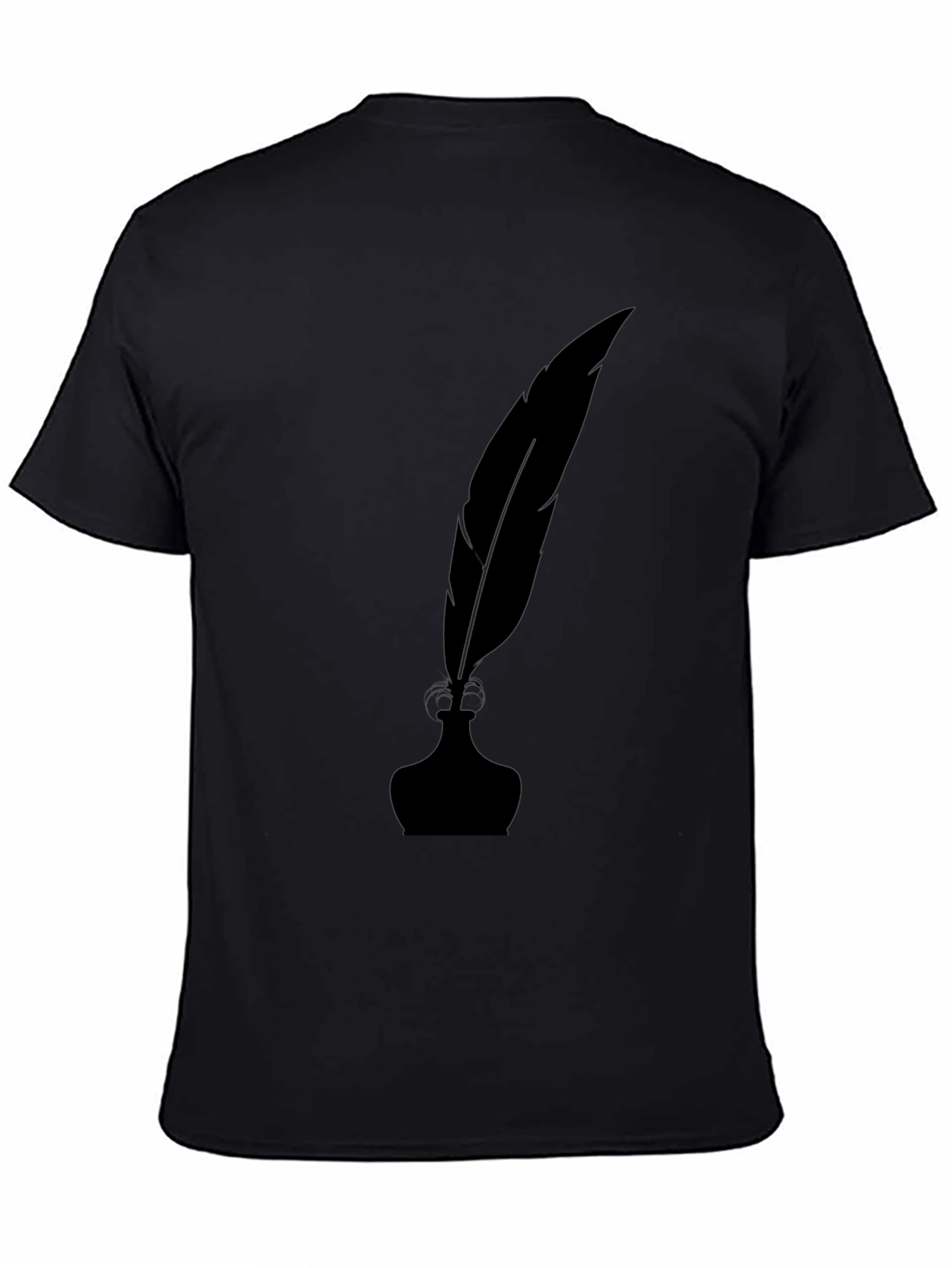 Inkwell & Quill Pen Black Graphic T-Shirt