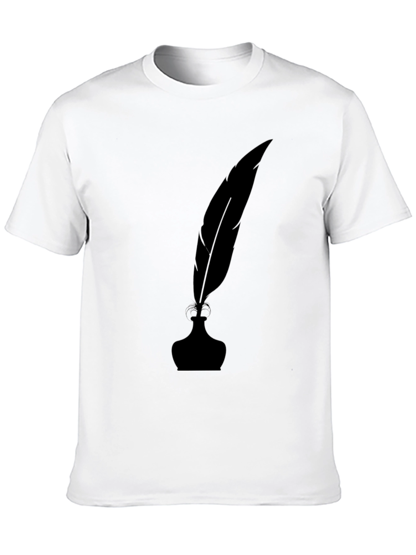 Inkwell & Quill Pen Black Graphic T-Shirt