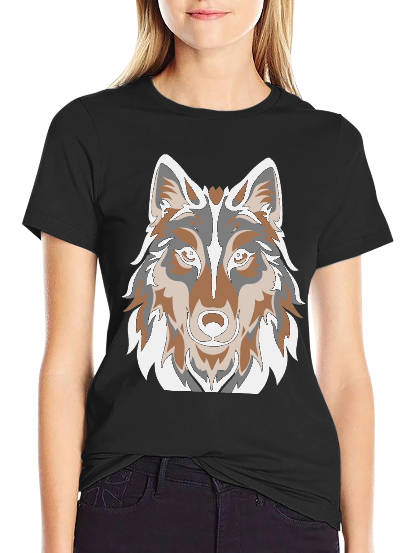 Wolf Graphic Print T-Shirt