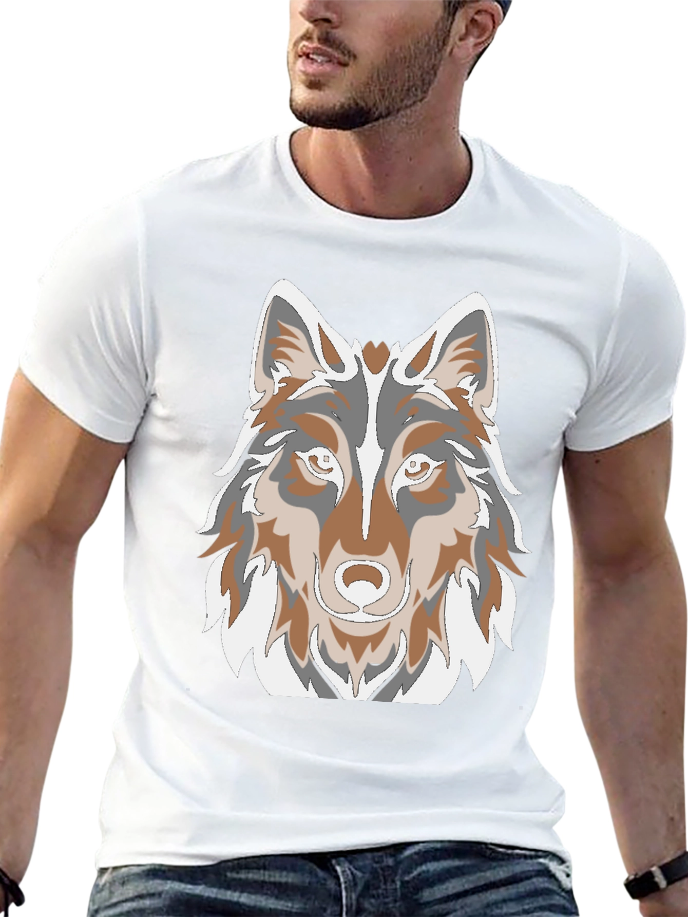 Wolf Graphic Print T-Shirt