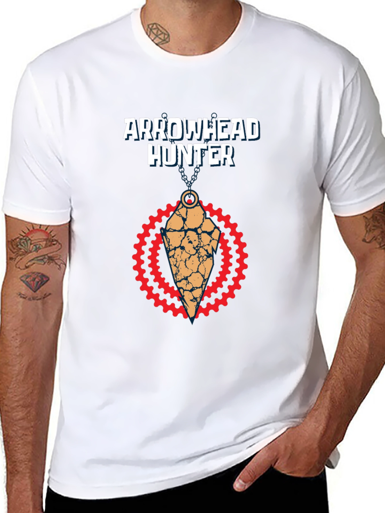 Arrowhead Hunter Graphic Tee - Black Cotton