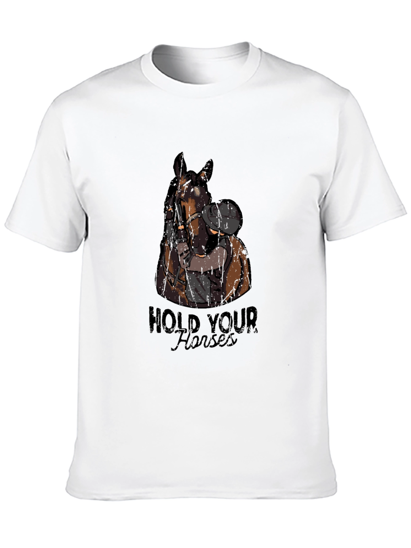Hold Your Horses Graphic Tee - Black