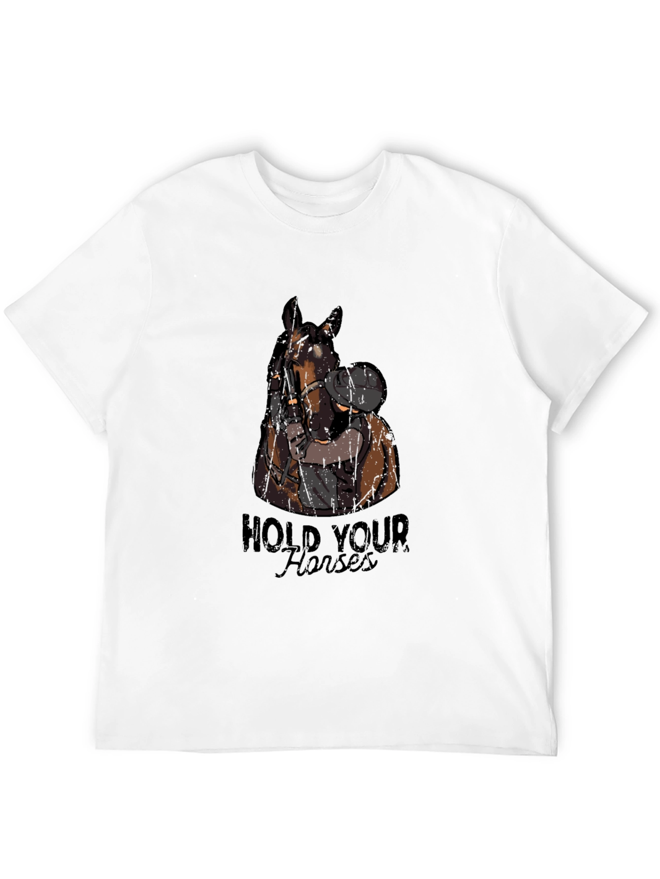 Hold Your Horses Graphic Tee - Black