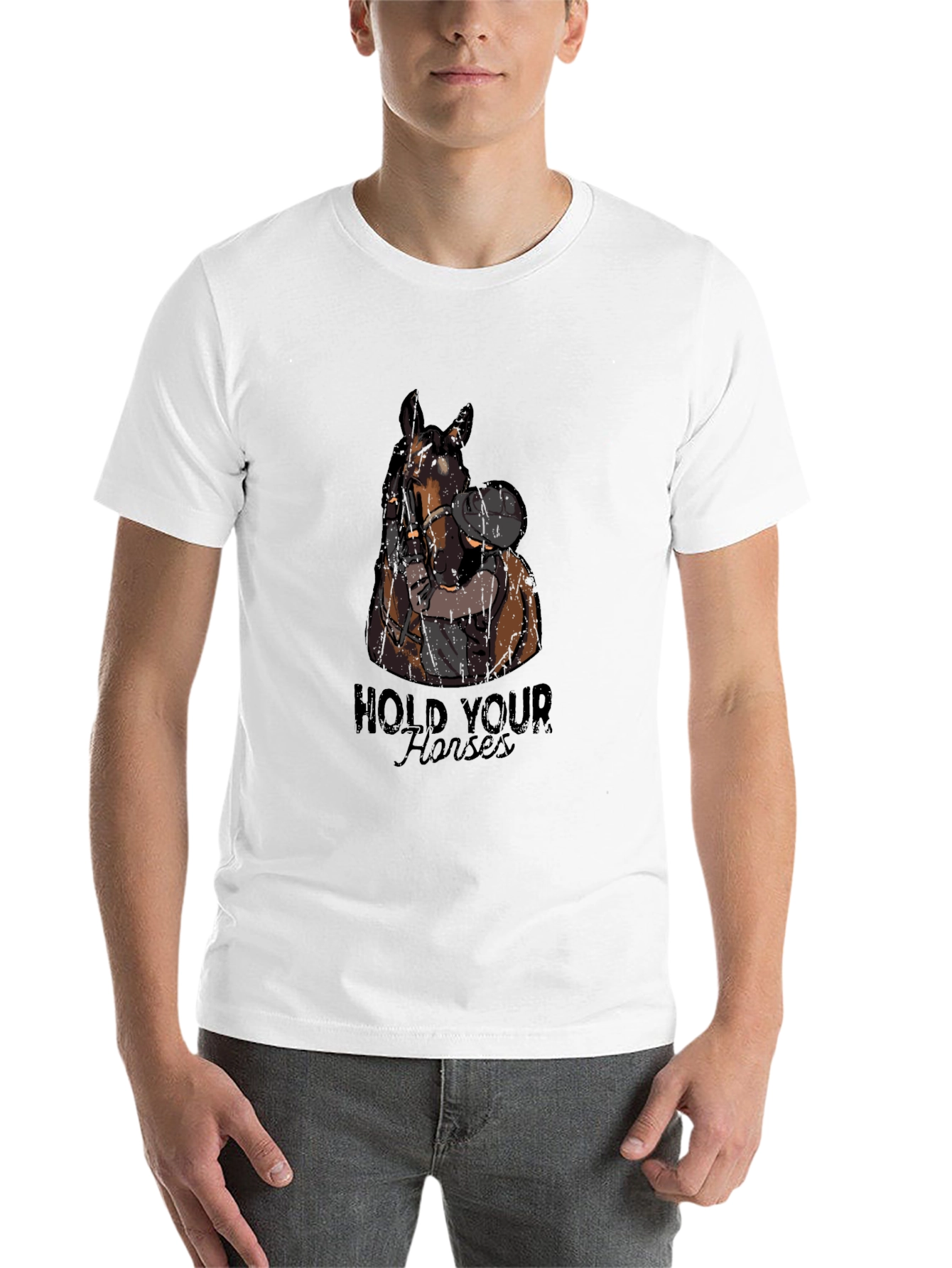 Hold Your Horses Graphic Tee - Black