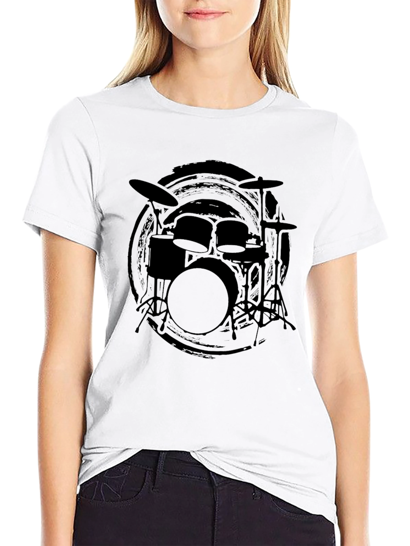 Black Drum Kit Graphic Tee
