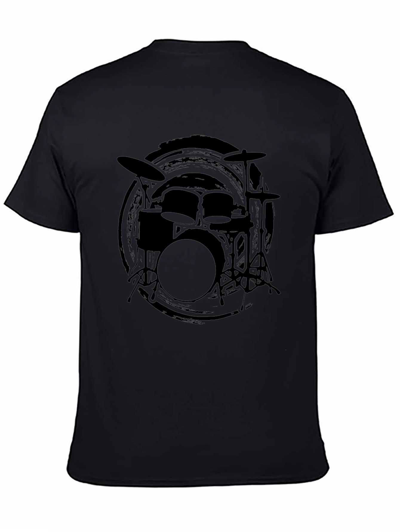Black Drum Kit Graphic Tee