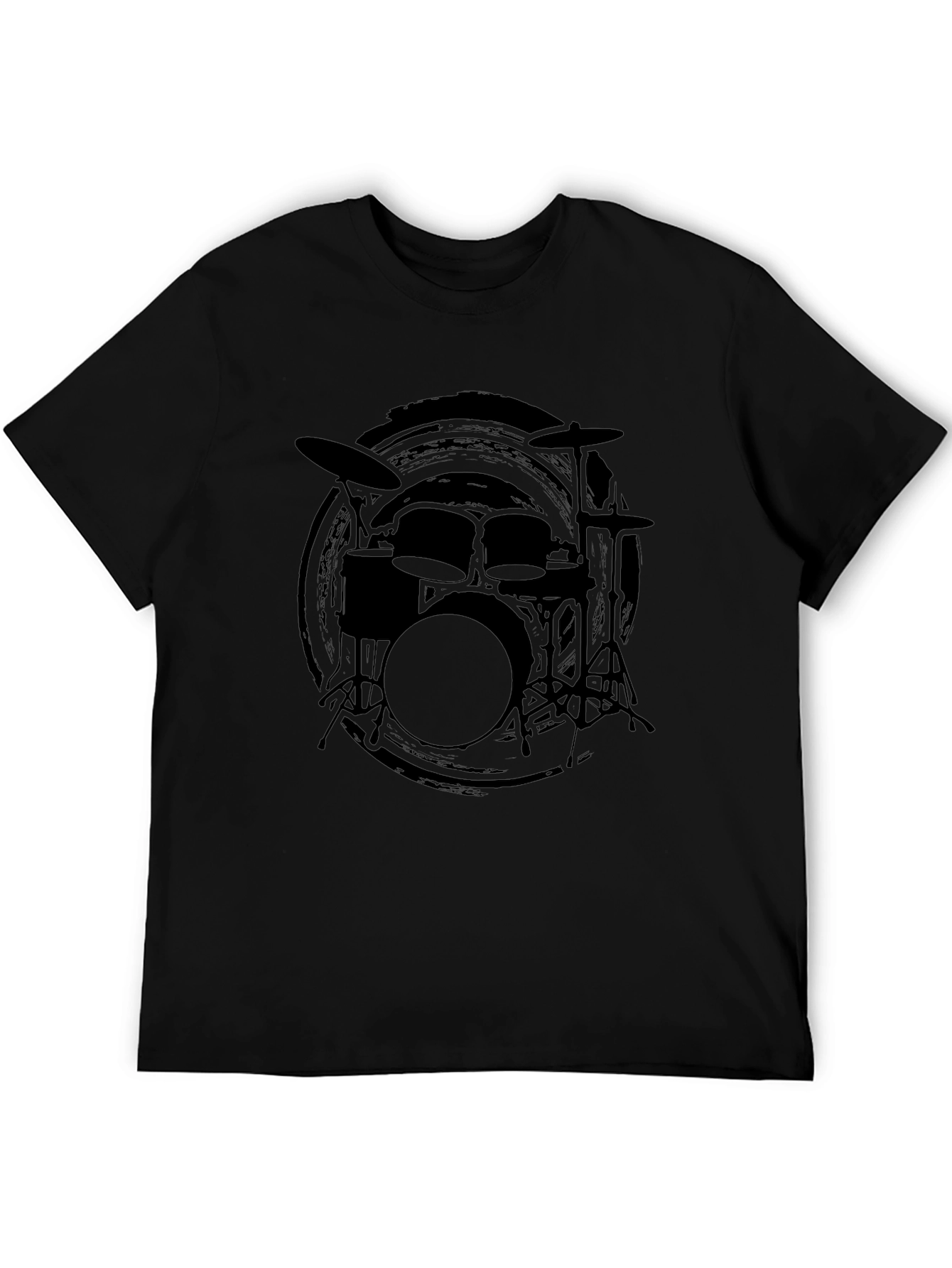Black Drum Kit Graphic Tee