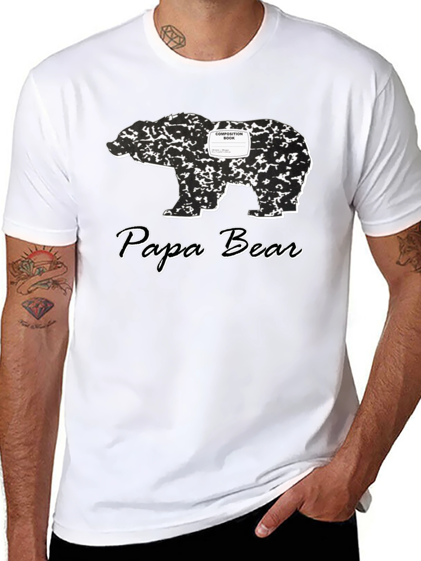 Papa Bear Composition Book T-Shirt