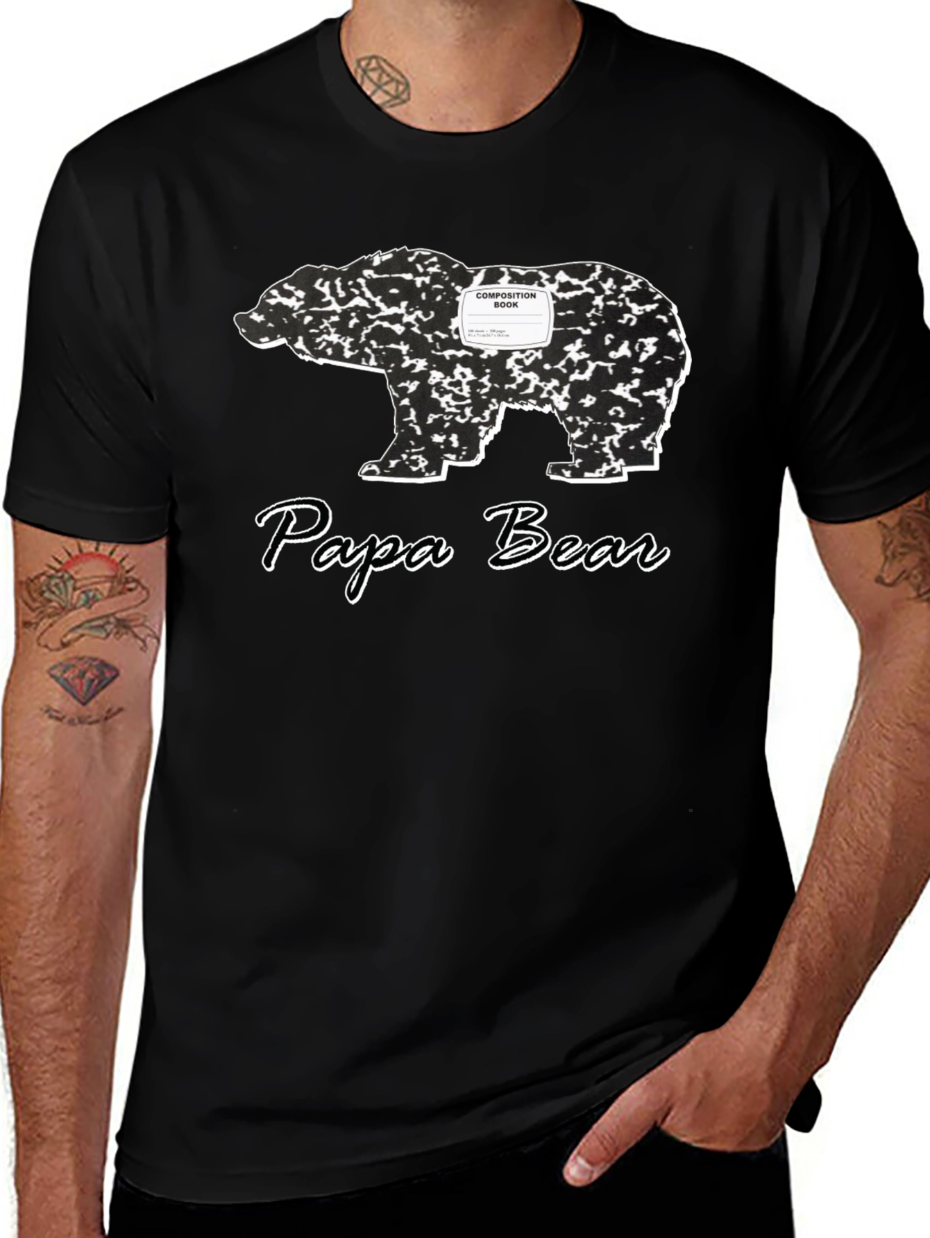 Papa Bear Composition Book T-Shirt