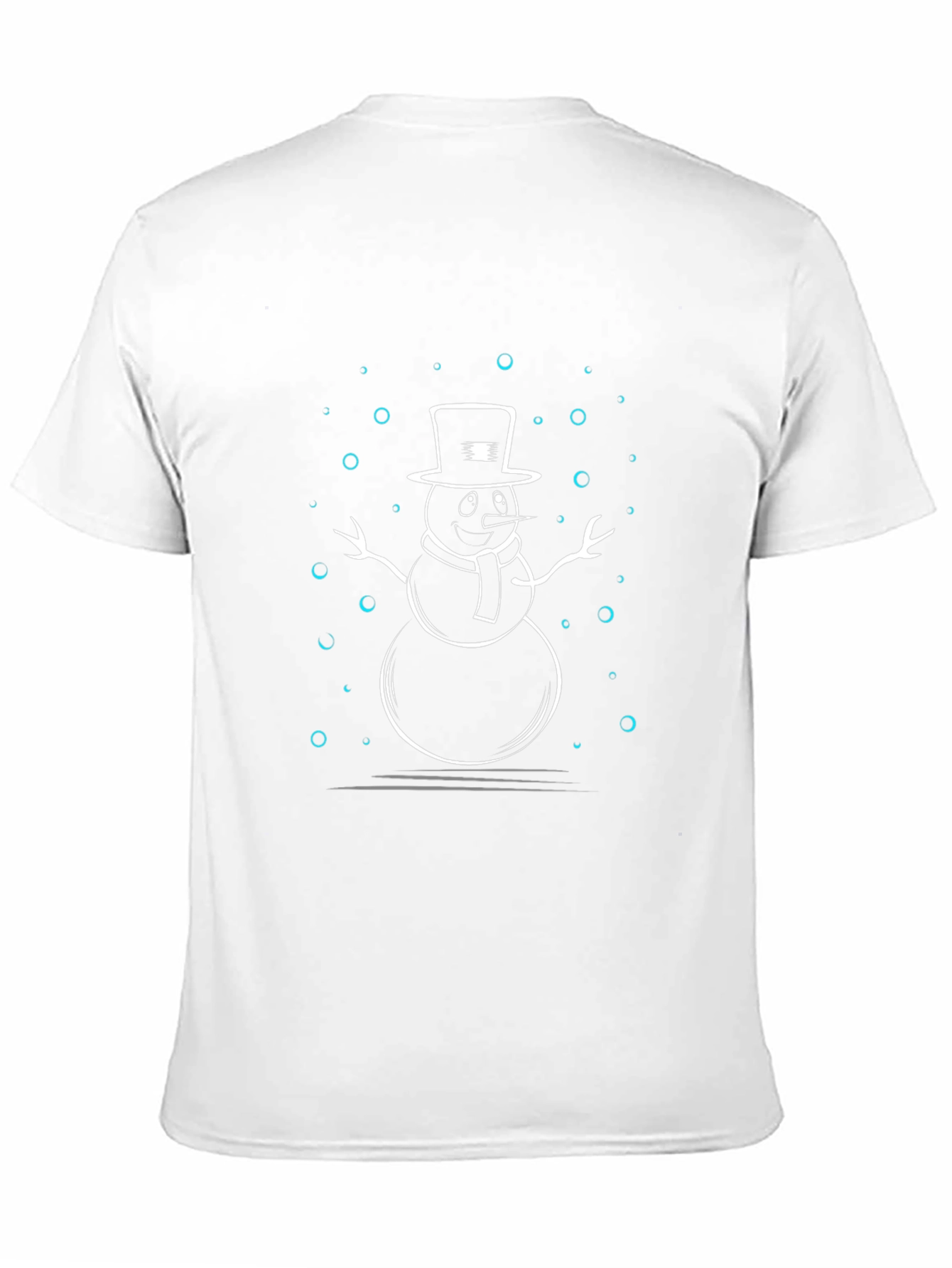 Snowman Graphic Print Black T-Shirt