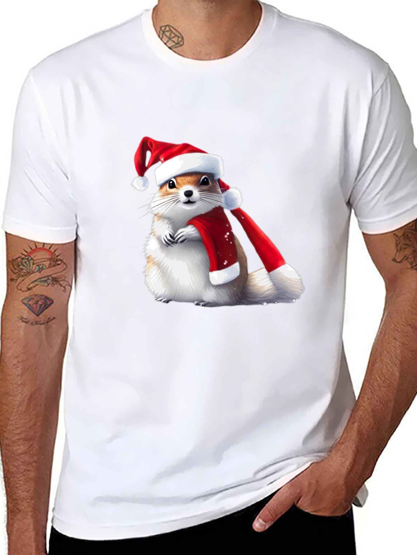 Festive Squirrel Holiday T-Shirt
