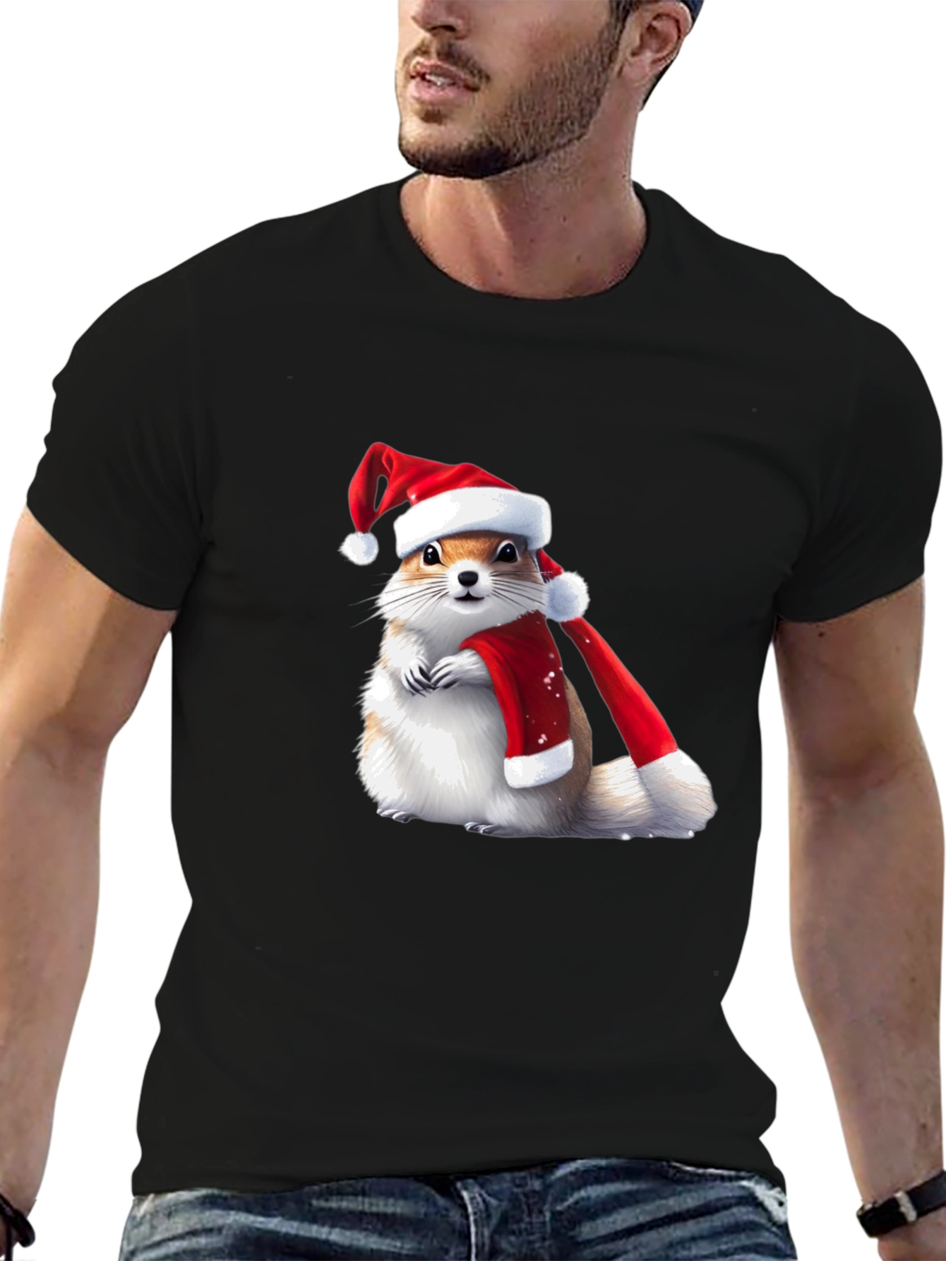 Festive Squirrel Holiday T-Shirt