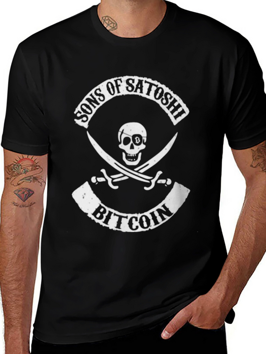 Sons of Satoshi Bitcoin T-Shirt - Pirate Skull