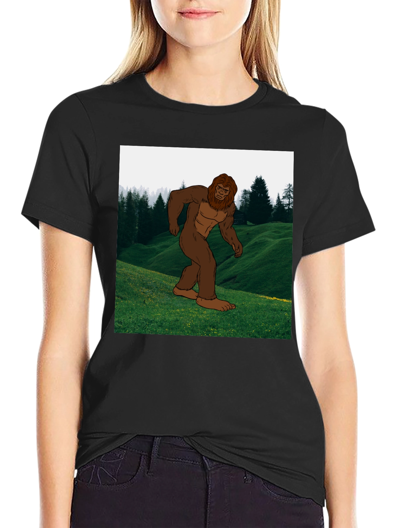 Sasquatch T-Shirt - Bigfoot in the Forest