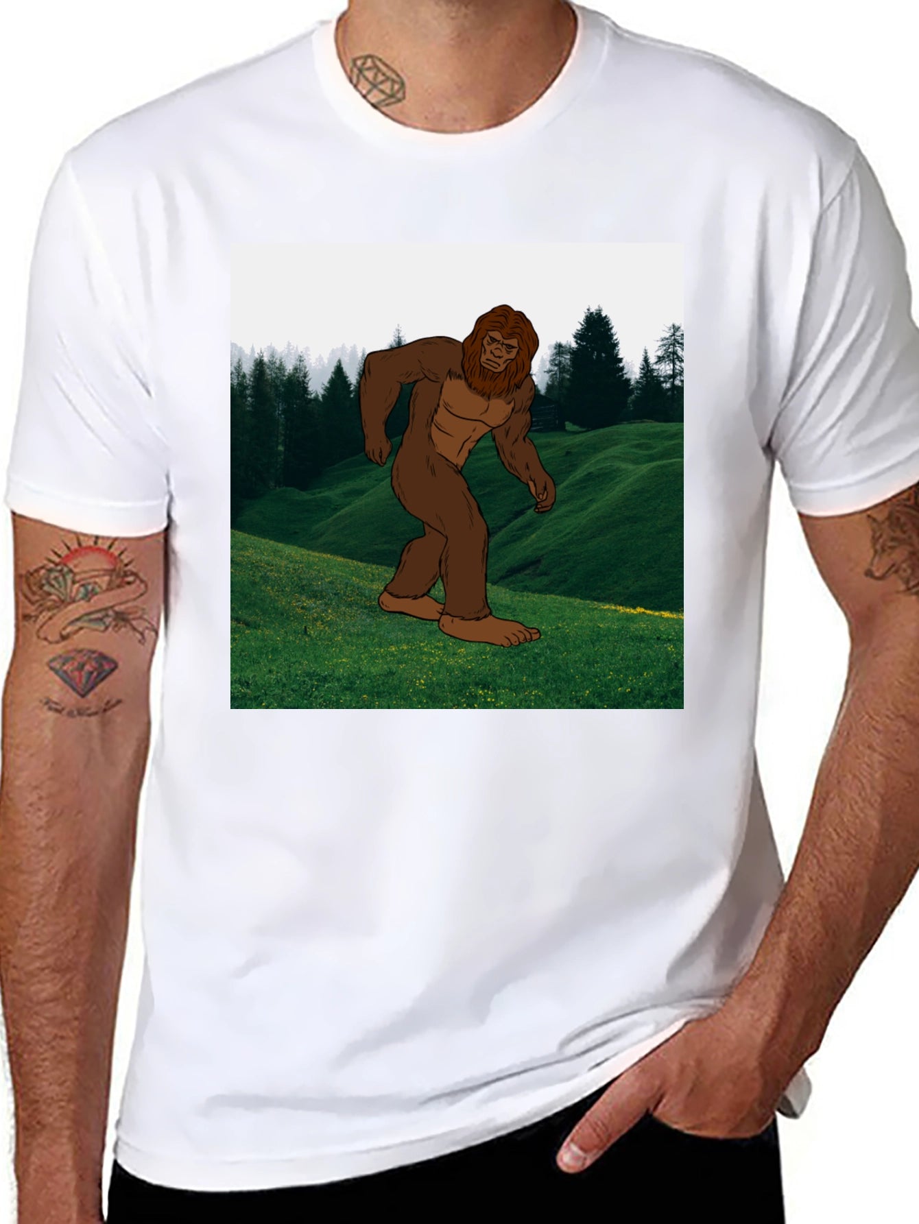 Sasquatch T-Shirt - Bigfoot in the Forest