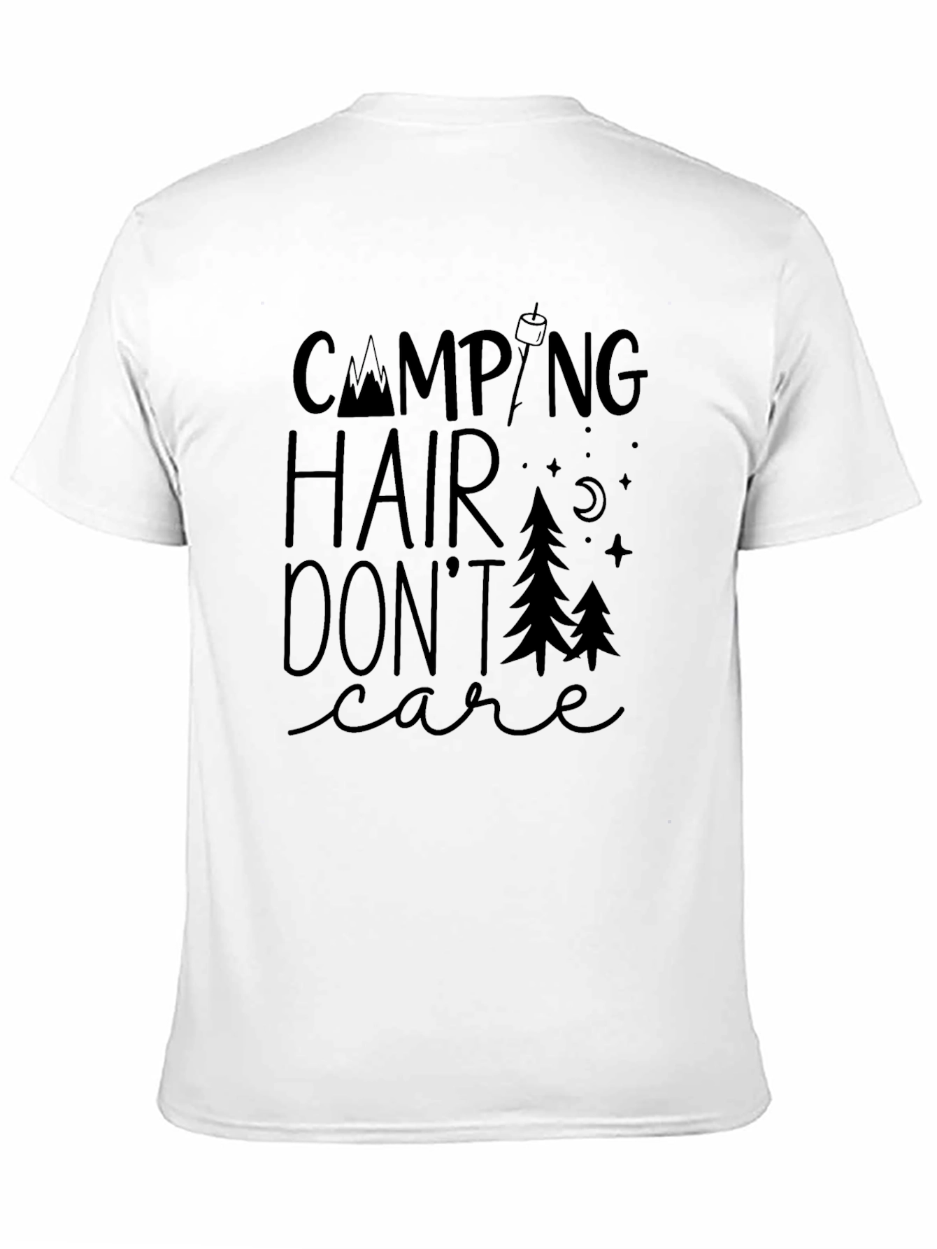 Camping Hair Dont Care Graphic T-Shirt
