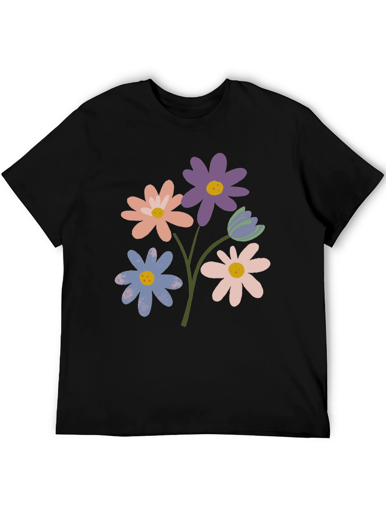Floral Graphic Print Tee - Trendy Casual Style
