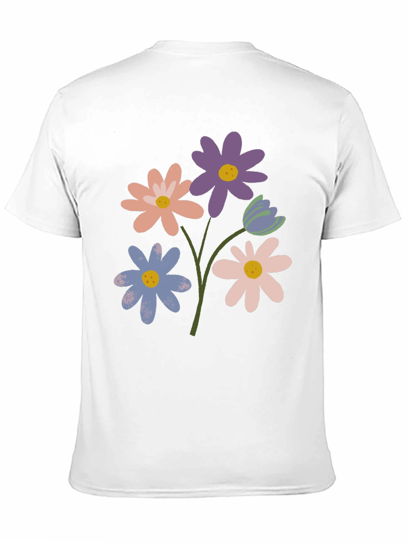 Floral Graphic Print Tee - Trendy Casual Style