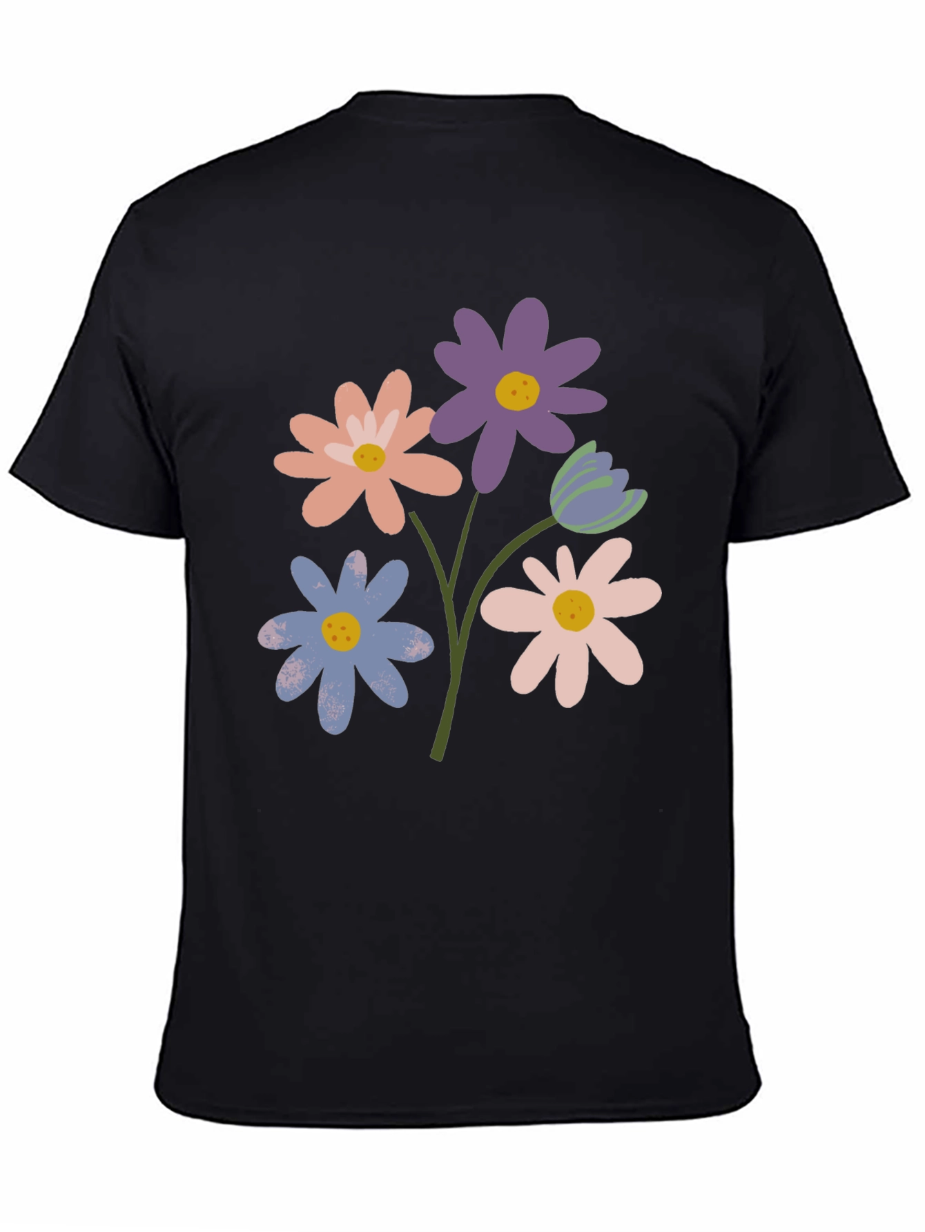 Floral Graphic Print Tee - Trendy Casual Style
