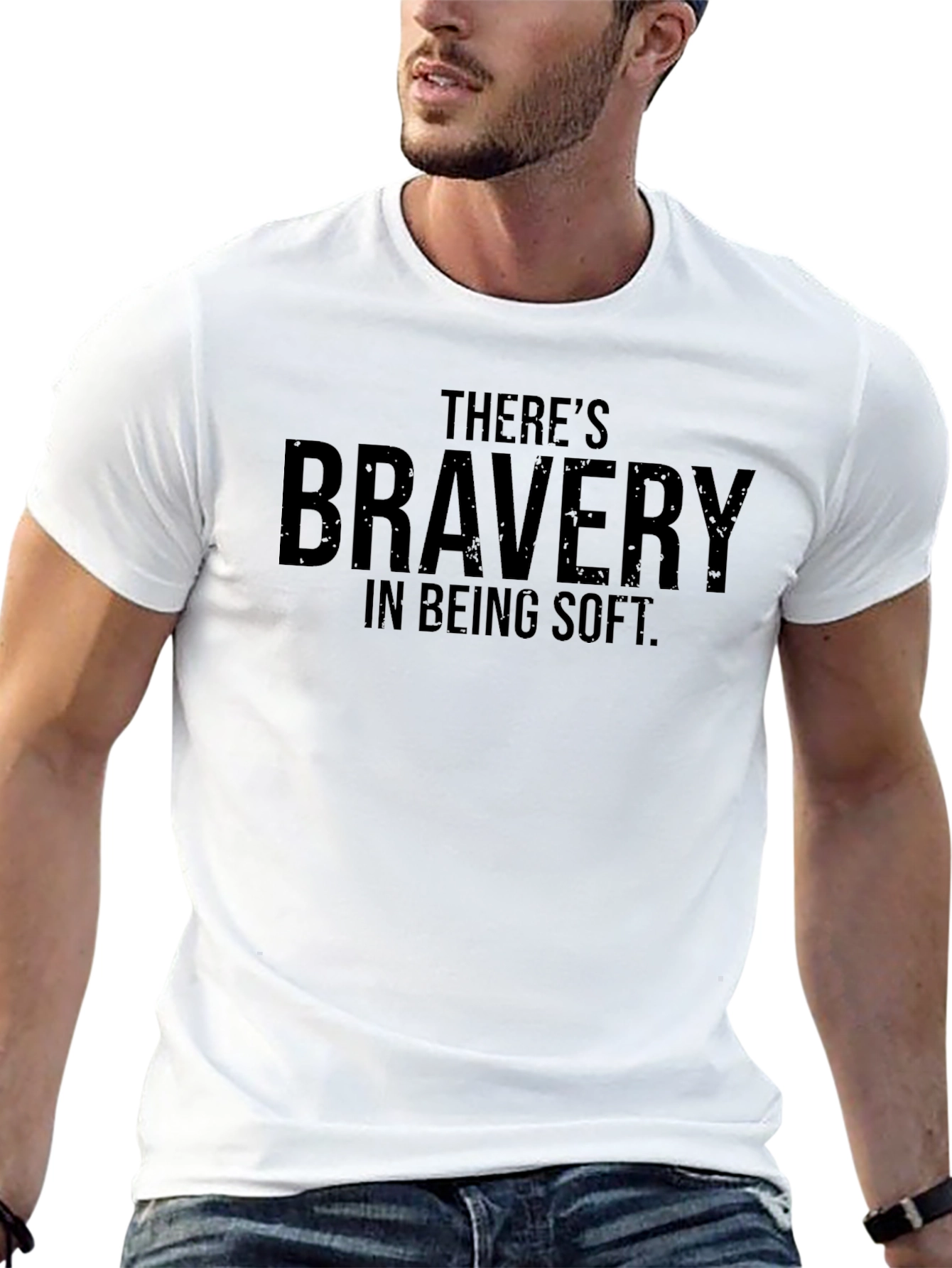 Bravery in Being Soft Black T-Shirt