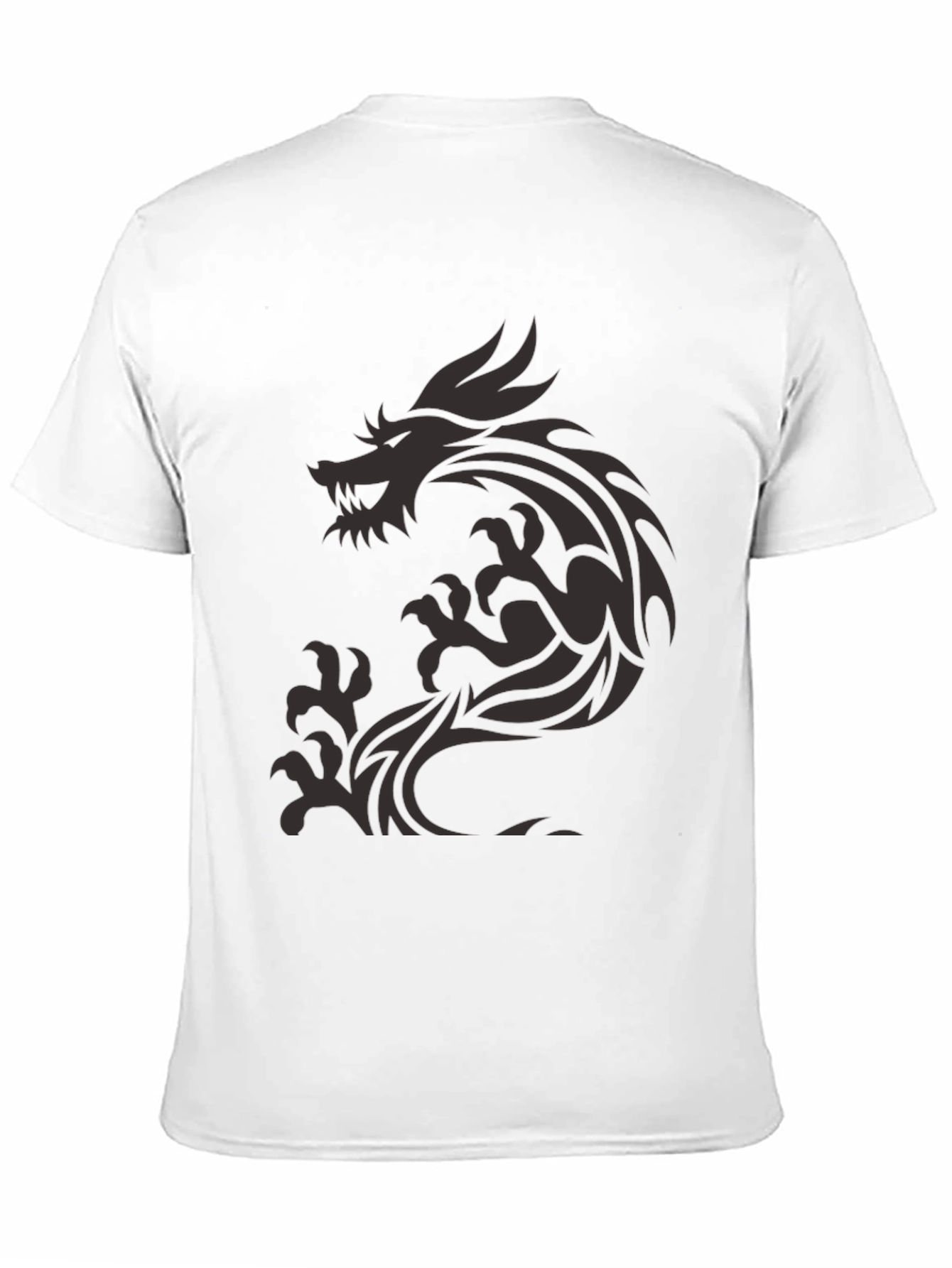 Dragon Graphic Print Mens Black T-Shirt