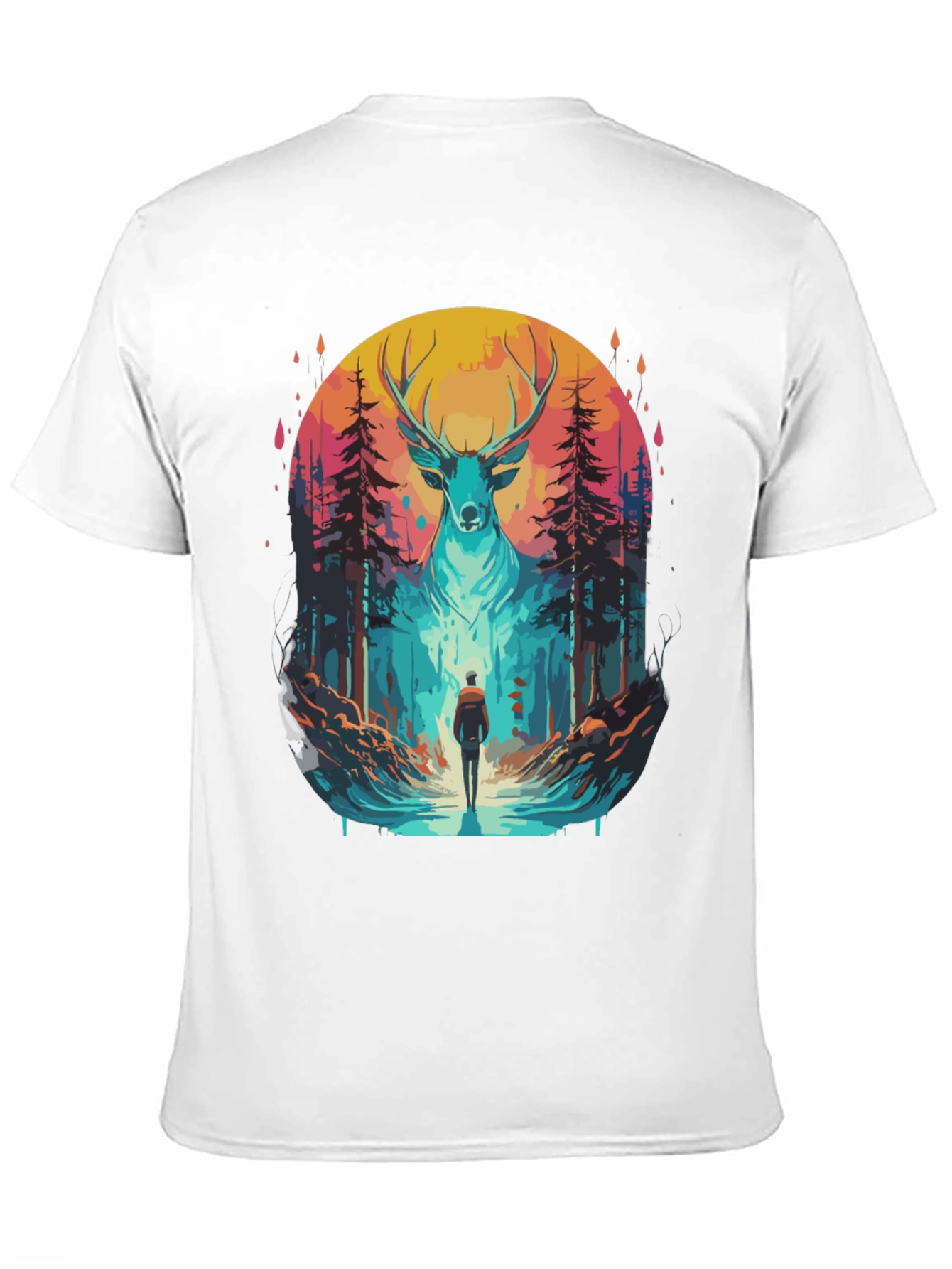 Deer Forest Graphic Tee - Nature Adventure