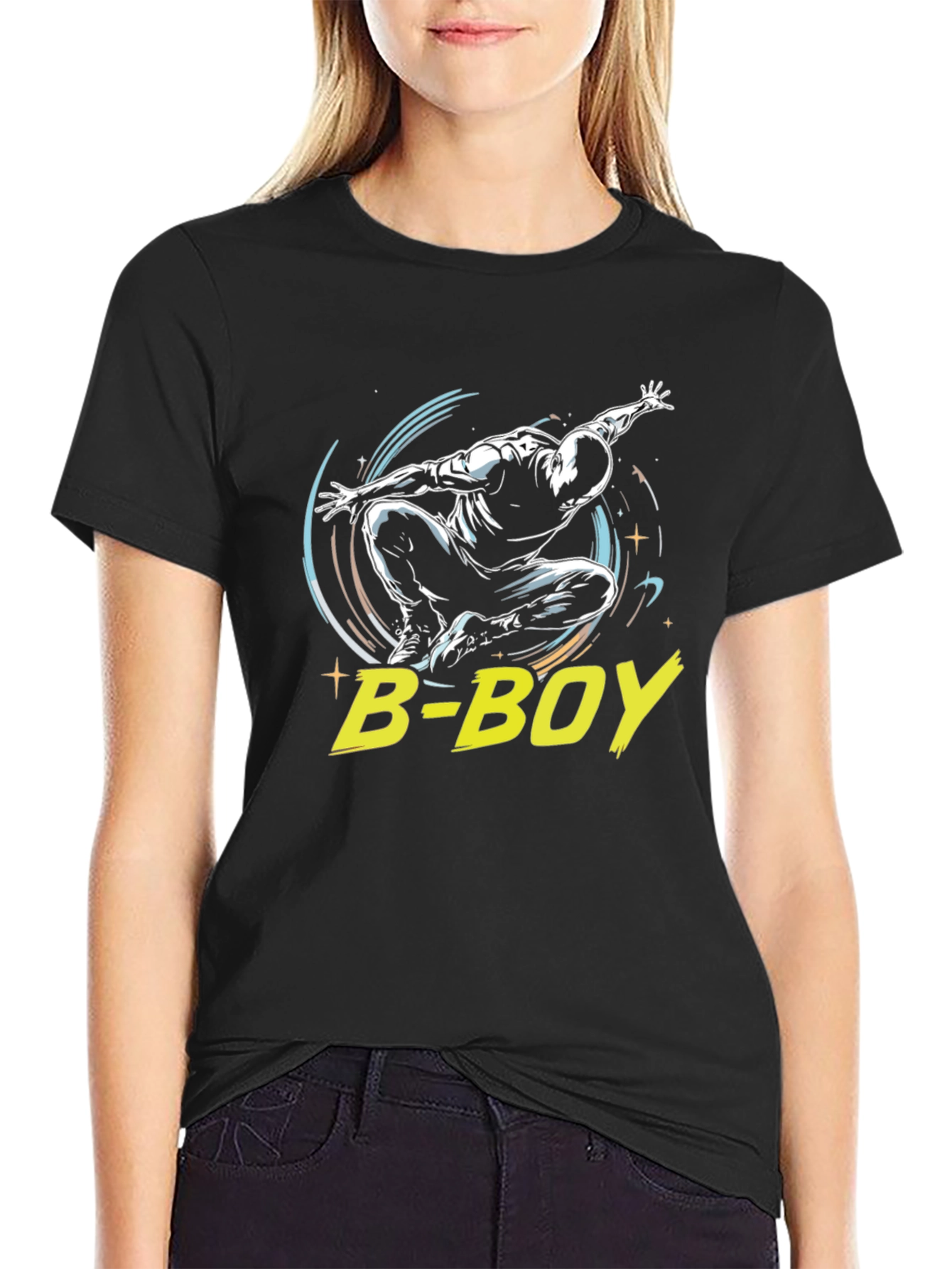 B-Boy Black Graphic Tee - Street Dance Style