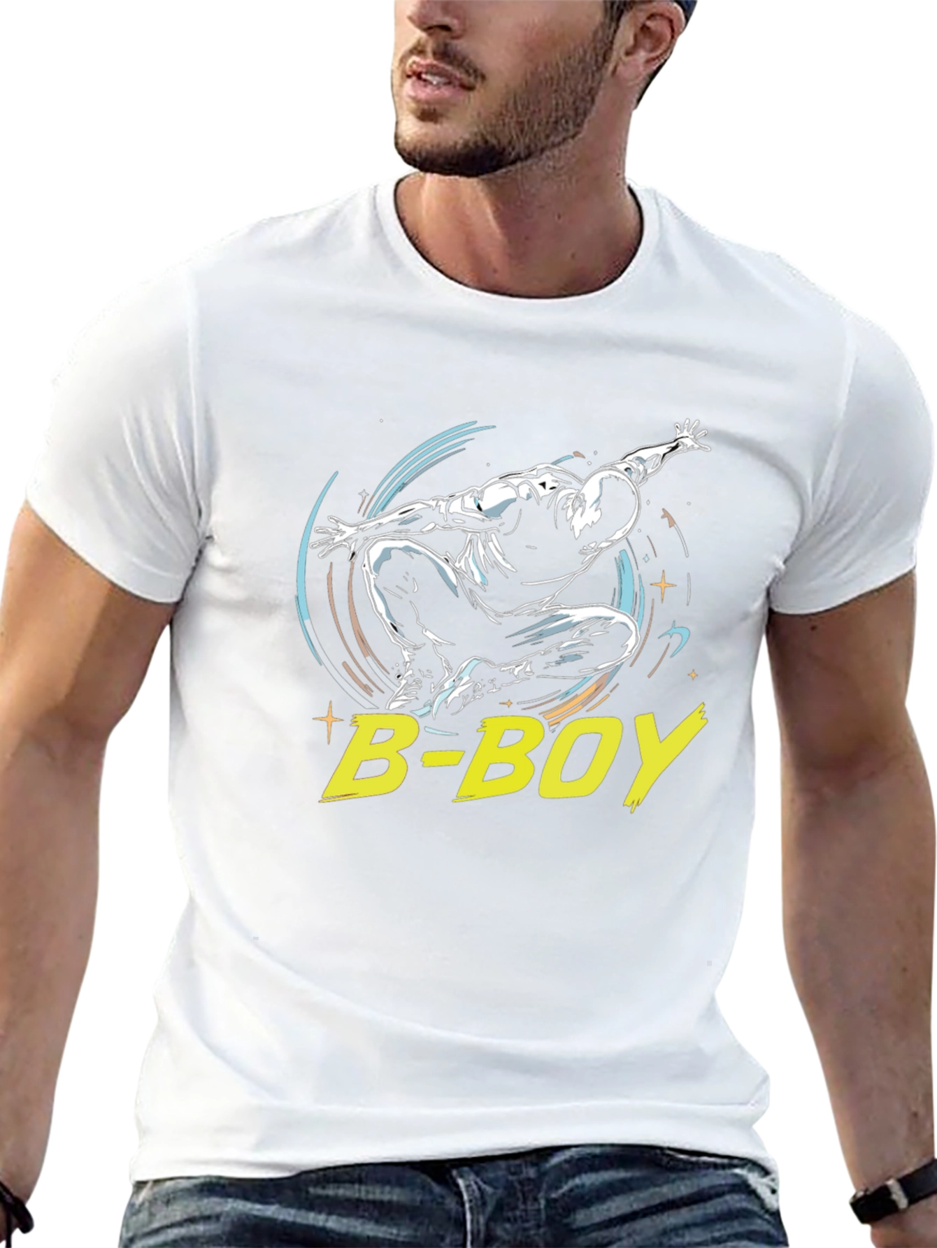 B-Boy Black Graphic Tee - Street Dance Style