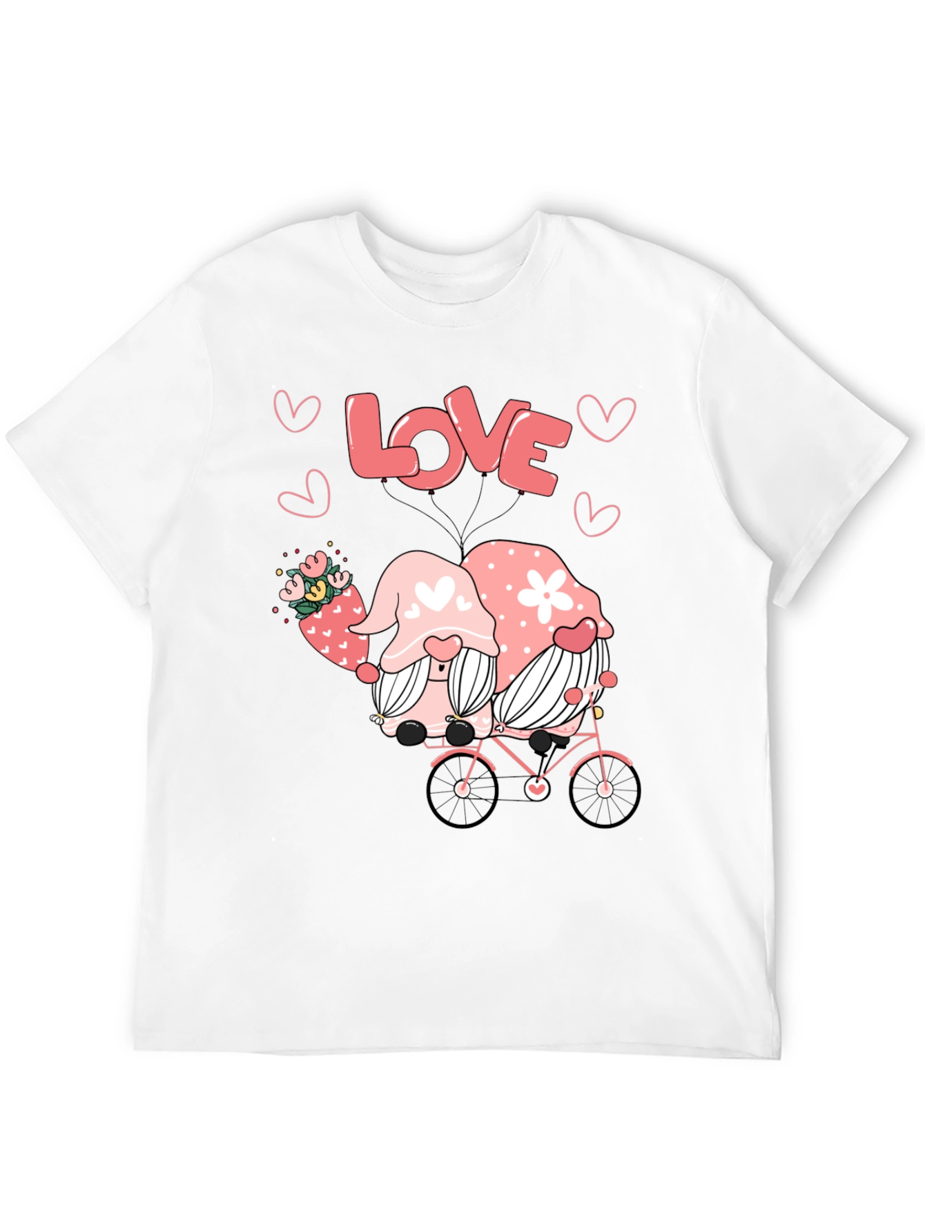Love Gnomes on Bike Graphic Tee