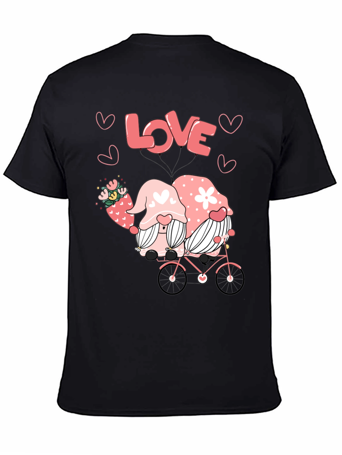 Love Gnomes on Bike Graphic Tee