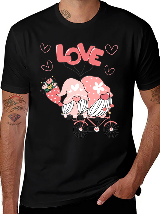 Love Gnomes on Bike Graphic Tee