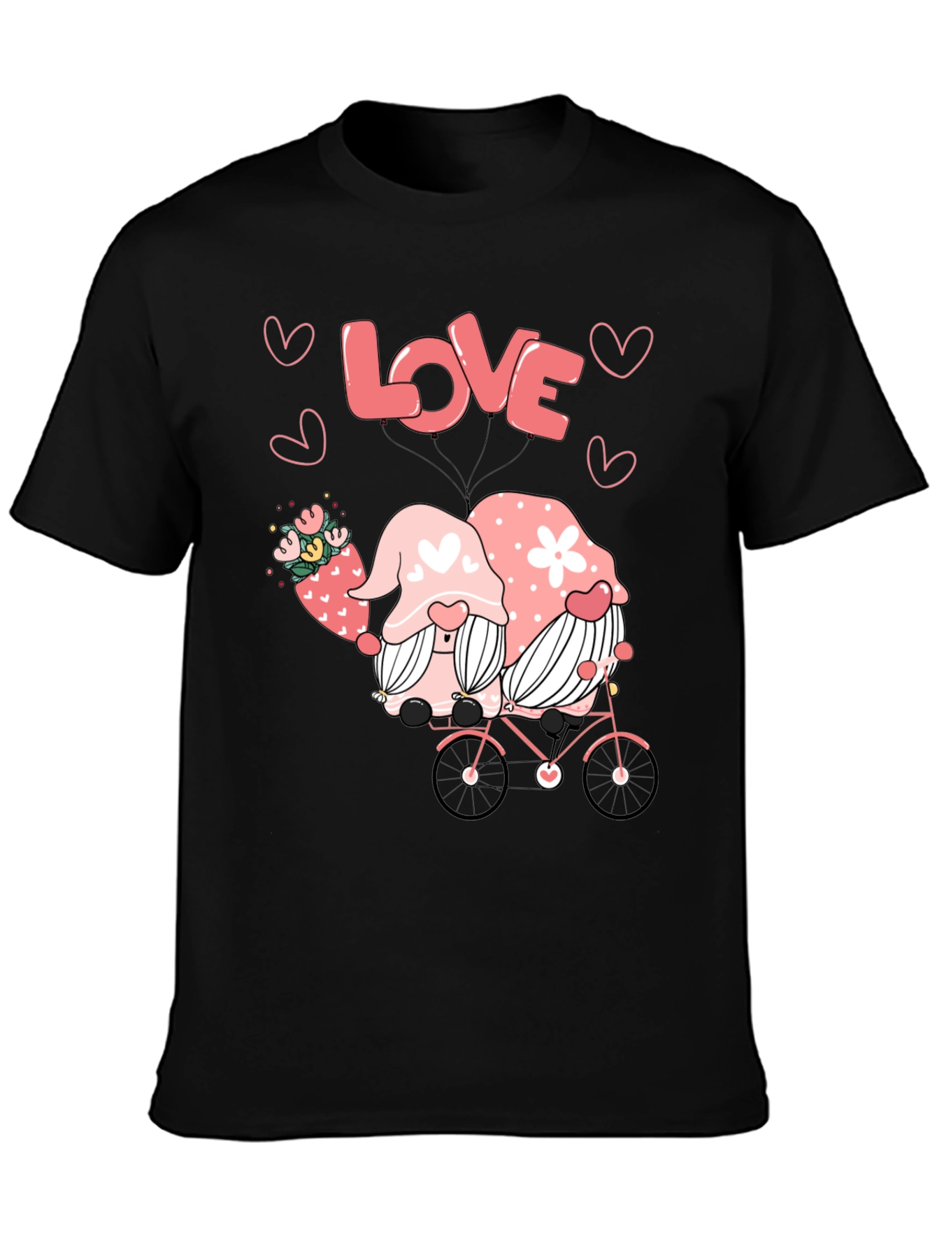 Love Gnomes on Bike Graphic Tee