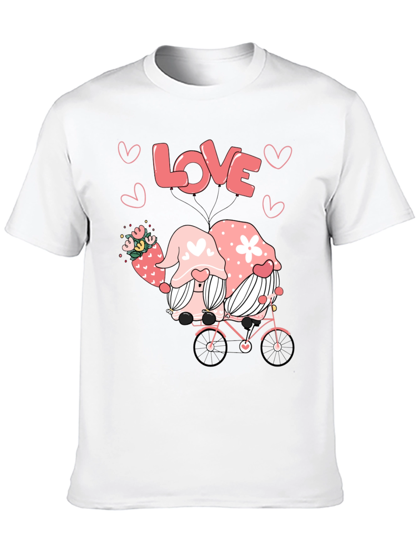 Love Gnomes on Bike Graphic Tee