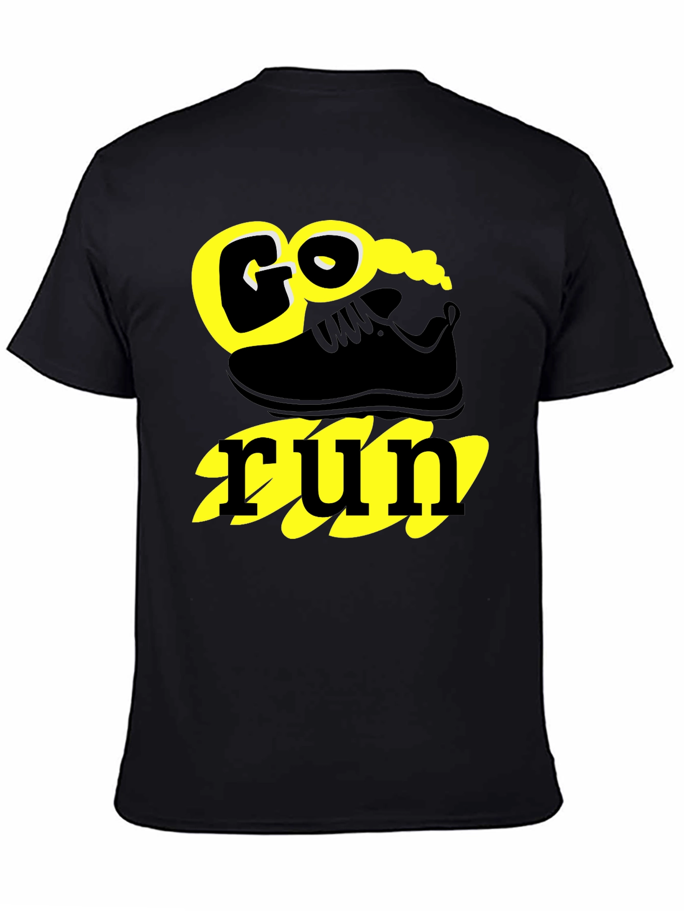 Go Run Graphic T-Shirt - Black