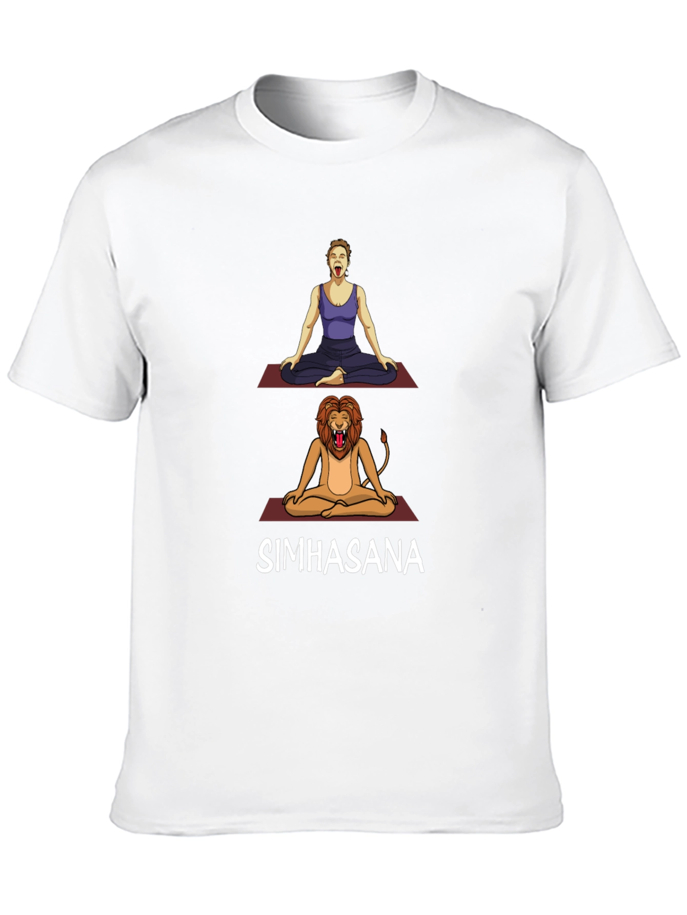 Simhasana Yoga Pose T-Shirt - Lions Breath