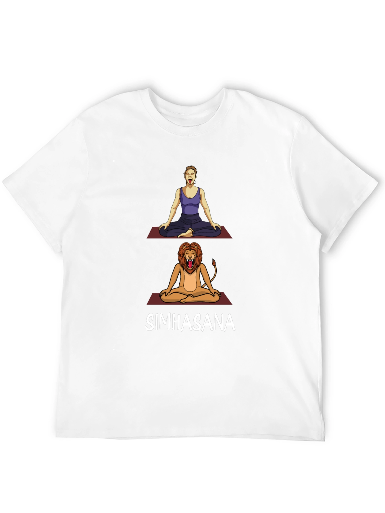 Simhasana Yoga Pose T-Shirt - Lions Breath