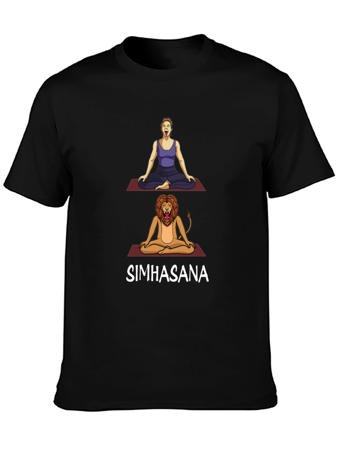 Simhasana Yoga Pose T-Shirt - Lions Breath