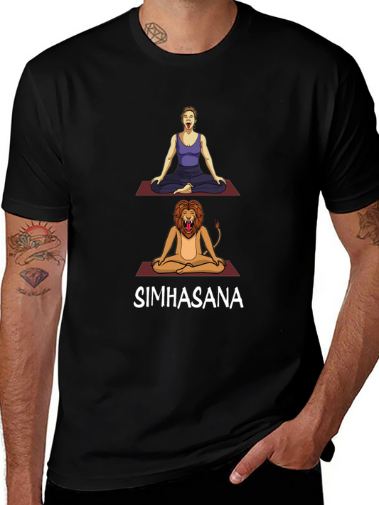 Simhasana Yoga Pose T-Shirt - Lions Breath