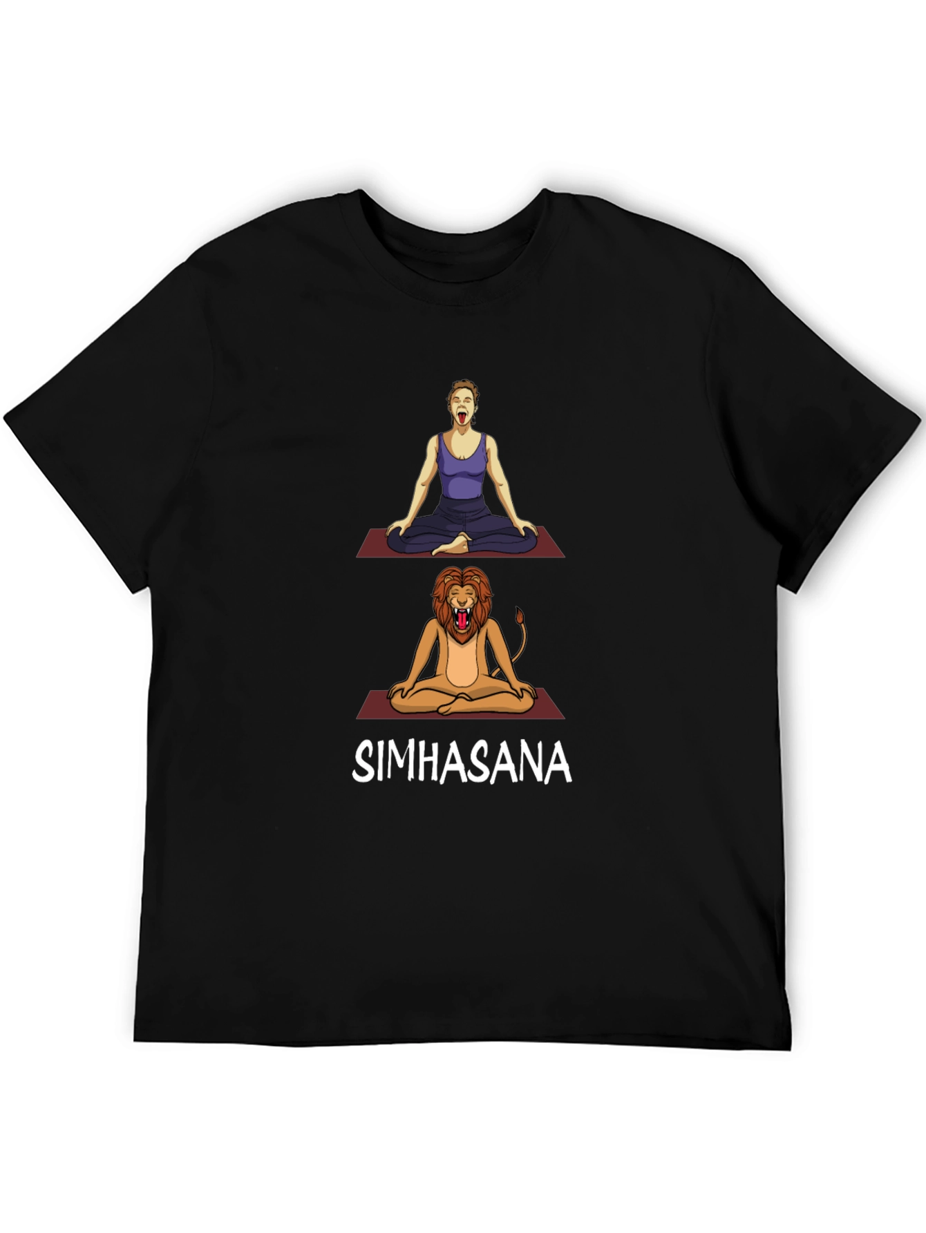 Simhasana Yoga Pose T-Shirt - Lions Breath