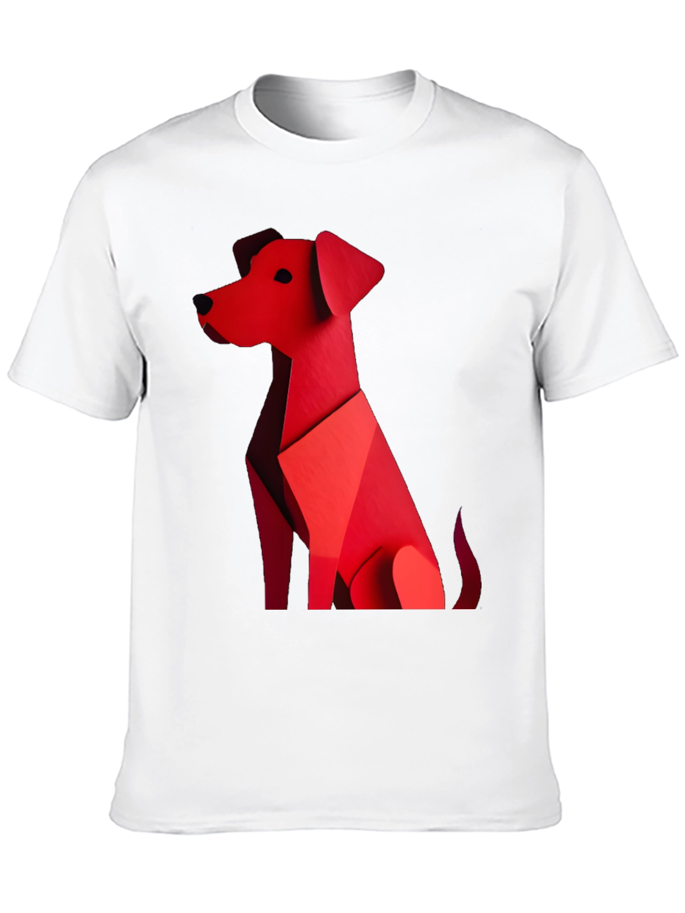 Geometric Dog Graphic Tee - Stylish Casual Wear