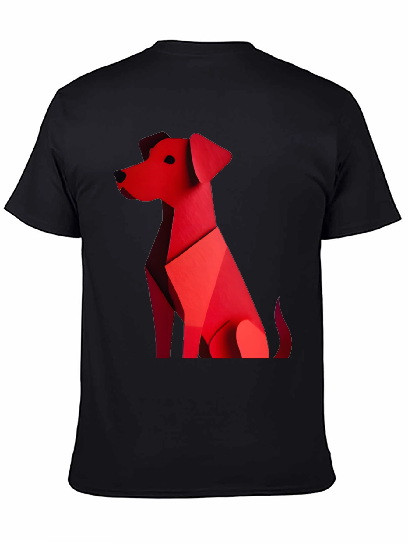 Geometric Dog Graphic Tee - Stylish Casual Wear