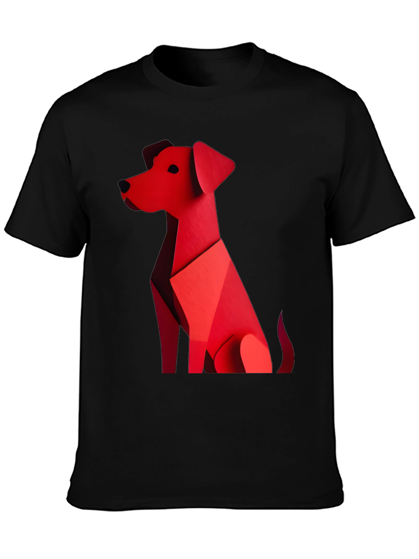Geometric Dog Graphic Tee - Stylish Casual Wear