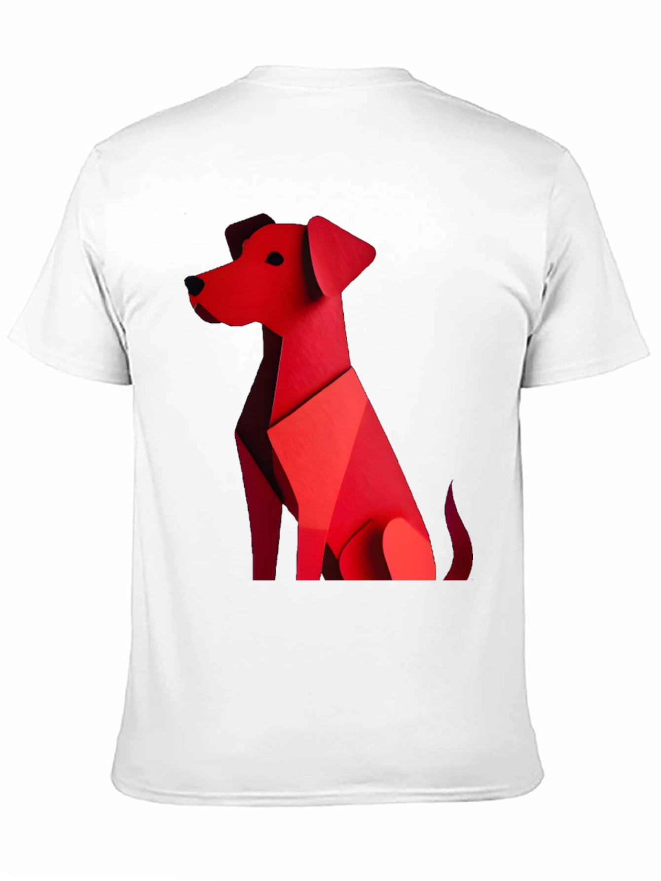 Geometric Dog Graphic Tee - Stylish Casual Wear